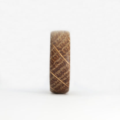 whiskey barrel ring with carbon fiber sleeve front view