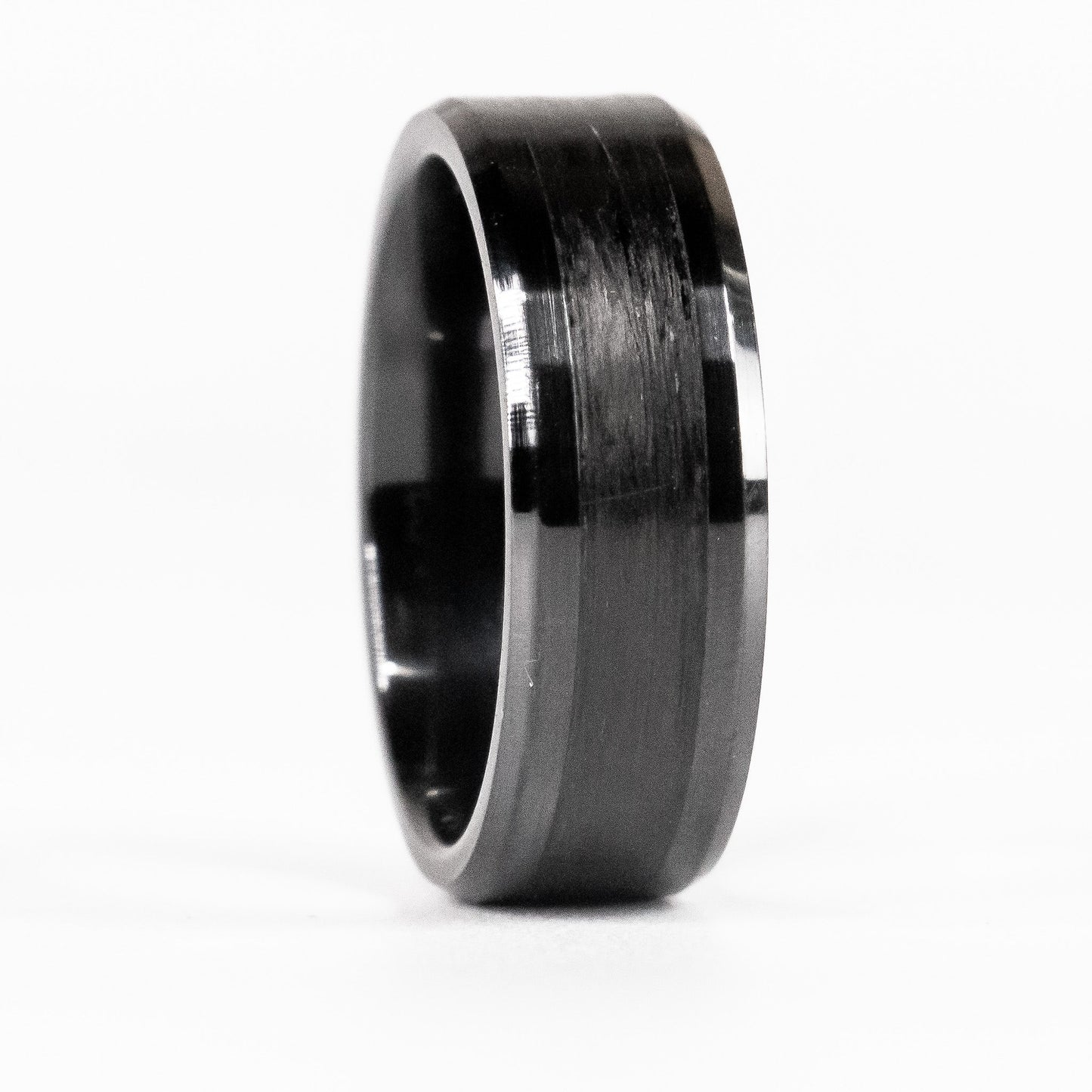 The Dark Knight - Black Ceramic and Carbon Fiber Ring