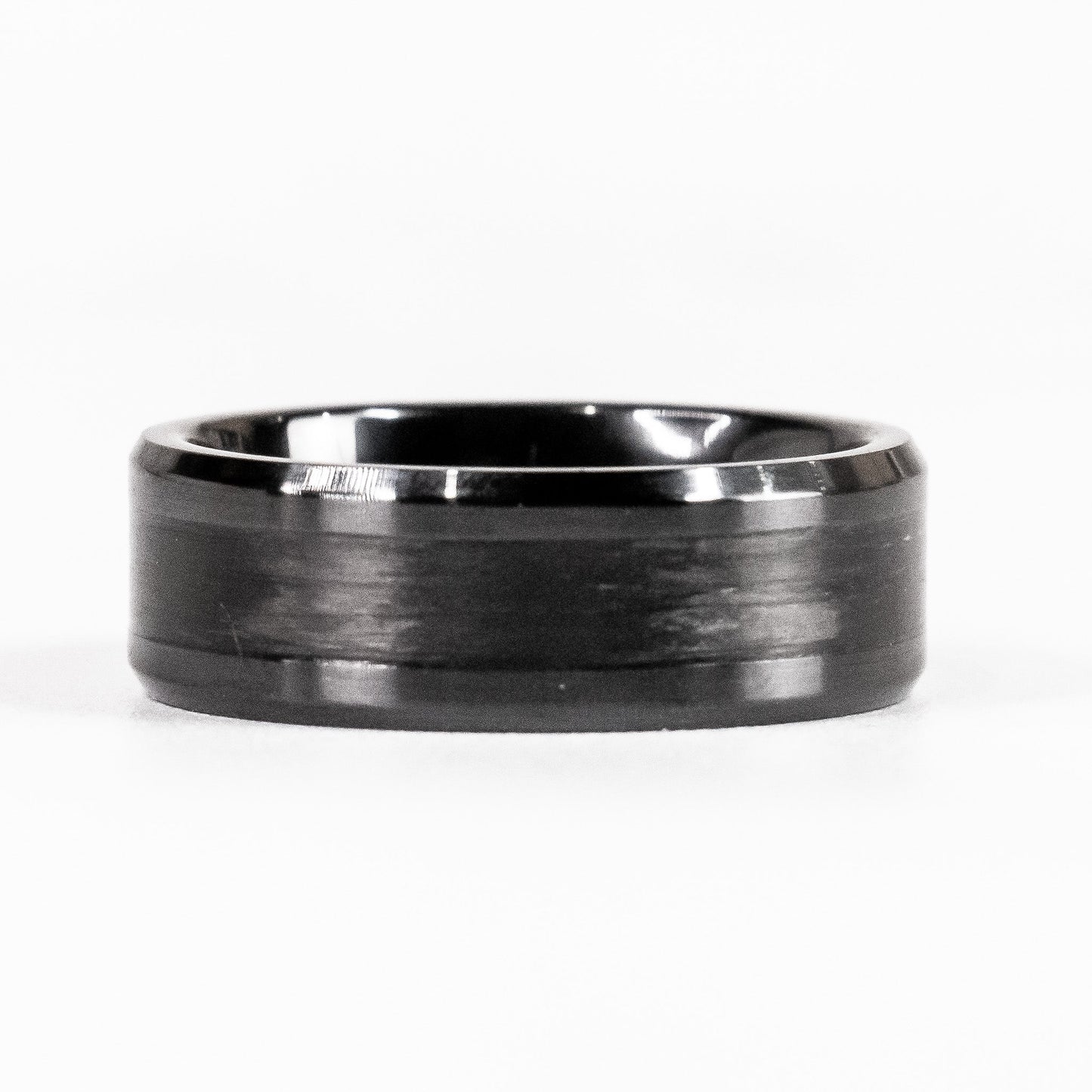 The Dark Knight - Black Ceramic and Carbon Fiber Ring