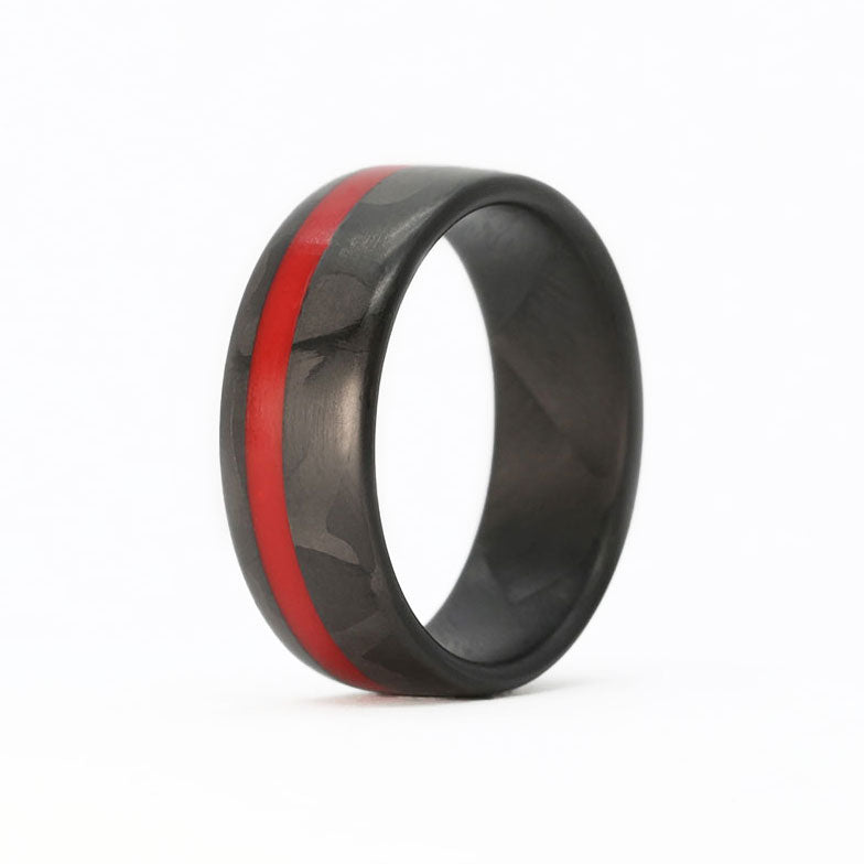 Thin Red Line Ring